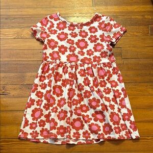 Floral Red and Pink Kids Dress
